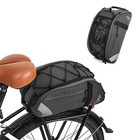 Waterproof Bike Rack Bag Bicycle Trunk Backseat Rear Seat Cycling Bag Black