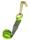 2  X 8  Lasso Straps With Mini J Hook     Durable   Strong - Green 4 Pack Tie Down
