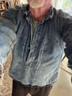 Us Army 40s Vintage Denim Men s Pullover Shirt Metal Button Military Large