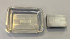 Sterling Silver Classic Ashtray    Matchbox  1950   s Era  Read Full Description 