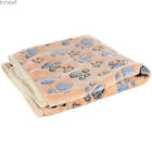 2 Pack Pet Small Large Paw Print Dog Puppy Cat Warm Fleece Soft Blanket Beds Mat