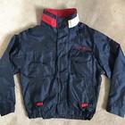      Vintage Tommy Hilfiger Jacket Size Large Navy Blue Spell Out Rare Vtg 90   s