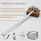 Antique-inspired Pig Mini Tape Measure  Vintage Brass Pig Sewing Tape Measure  R