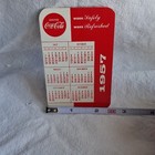 Coca-cola 1957 Original Pocket Calendar Card Red white Soda  work Safely 