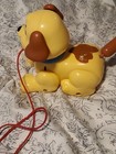 Vintage Fisher-price Pull Along Puppy Kids Toy Dog Excellent