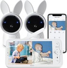 Arenti Split-screen Baby 5  720p Audio Monitor W  Two 2k Wifi Cameras Night Viso