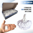 Easytwelve - 1000 Pcs White Price Tags With String Attached  Hang Tags For Produ