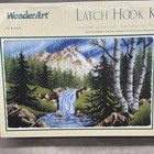 Wonderart Sierra Latch Hook Kit Caron 4425 Mountain Waterfall Rug Vintage 30x50