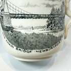 Newburyport Ma Massachusetts Souvenir Old Chain Bridge Porcelain Trinket Cup