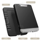 Piasoenc Clipboard With Storage  8 5 X 11 Organization Box Pen Black 
