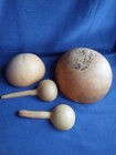Primitive West African Calabash Gourd Set Bowls Ladles From Sierra Leone
