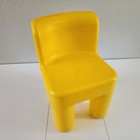 Vintage Little Tikes Kids Chair Yellow Molded Plastic Chunky Leg