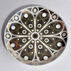 2 Jonathan Adler Coasters   Discontinued Pattern   Shiny Gold Pinwheel   Rare