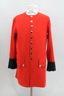Red Wool Sleeved Waistcoat With Blue Cuffs Size 46   Xl