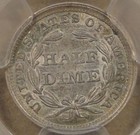 1858 Liberty Seated Half Dime Pcgs Certified Au58  Cac