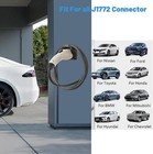 Ev Charger Holder For Tesla Model 3 X Y Sae J1772 Wall Mount Nozzle Holster Dock