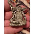 Spoontiques Mr917 Pewter Wizard Dragon Figurine Silver Red Gem Eyes Fantasy