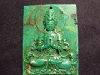 Good Quality Chinese Old Turquoise Hand Carved  kwanyin  Pendant