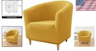Stretch Tub Chair Cover Slipcover Armchair Furniture Protector Yellow 1-piece