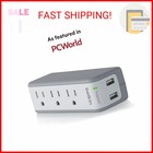 Belkin Wall Mount Surge Protector - 3 Ac Multi Outlets   2 Usb Ports - Flat Rota