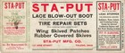 Sta-put Tire Repair Ink Blotter Toledo Ohio Vintage Auto Advertising Card  al
