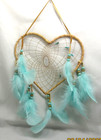 Native American Made Heart Dream Catcher   Turquoise Dreamcatcher  Coa   184