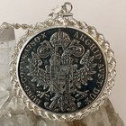 1780 Maria Theresa Thaler Hobo Nickel Skull Art Sterling Pendant Valerie Vaughan