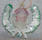 Vintage Santa Claus Plastic Christmas Ornament Hong Kong Mid Century