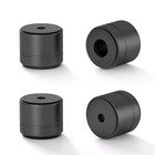 Aluminum Speaker Isolation Feet 1 Inch With Dual-sided Silicone Pads  Black  