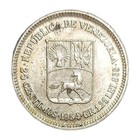 1954 Venezuela 25 Centimos Vintage Au Silver Coin Simon Bolivar Y-35