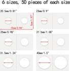 300 Pcs Cardboard Coin Flips  6 Assorted Sizes 2  X 2  Pockets Coin Holders For 