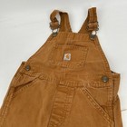 Carhartt Kids Toddler Overalls Sz 4t Duck Canvas Brown Tan Double Knee