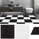 20pcs Vinyl Flooring Peel And Stick Floor Tile coverings Black And White 