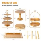 10 Pieces Gold Dessert Table Display Set  Metal Cake Stand Set Cupcake Holder