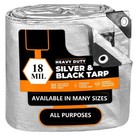 Heavy Duty Poly Tarp 18 Mil Waterproof Tarpaulin Cover W grommets Finished Size
