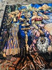 Vintage Velvet Wall Tapestry Women Lounging Coffee Socializing Smoking Arabian