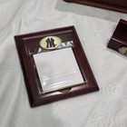 New York Yankees Wood Remote Caddy Desk Organizer Notepad Pen Holder Gift Set