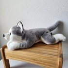 Fao Schwarz Adopt-a-pet Husky Wolf Dog Gray White Plush Stuffed Animal 14in