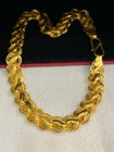 22karat Certified Solid Yellow Gold Dubai Rare Design Unisex Chain Link Bracelet