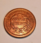 1850 Braided Hair Large Cent  nice 