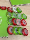 16 Rolls 80 Yards Christmas Grinch Ribbon Gift Wrap Grosgrain Plaid Snowflake De