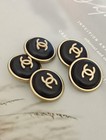 Lot Of 5  22 Mm Designer Button Chanel Button Replacement Gold Tone 