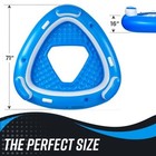 Zone Tech Inflatable Island Pool Float Raft Multi Person Relaxing Pool Lounger