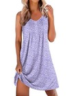 Cotton Nightgowns For Women Sleeveless Night Gown Tank Medium Floral Purple