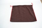 Coach Brown Dust Bag 13x11    Red Stitching Cotton Logo