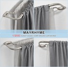 Brushed Nickel Double Curtain Rods  28-150  Wrap Around  Room Darkening