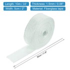 Fiberglass Exhaust Wrap Tape 2 x33  White Header Heat Wrap With 4 Stainless Ties
