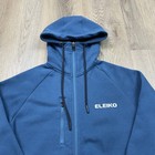 Eleiko Hoodie Women Medium Blue Full Zip Organic Cotton Recycled Fleece Athletic