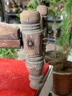 Vintage Old Handcrafted Rustic Wooden Four Legged Hindu God Idol Worship Throne