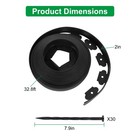 30 60 100ft Plastic Garden Edging Kit Non-digging Plastic Border Flower Bed Tool